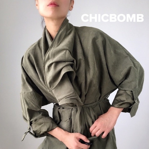 CHICBOMB Jackets & Blazers - CHLOE SUEDE DRAPE DUSTER Trench.❗️LAST PIECE!